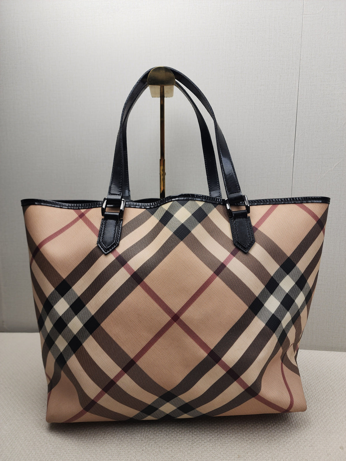 Burberry Coated Canvad Supernova Tote with Pouch