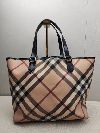 Burberry Coated Canvad Supernova Tote with Pouch
