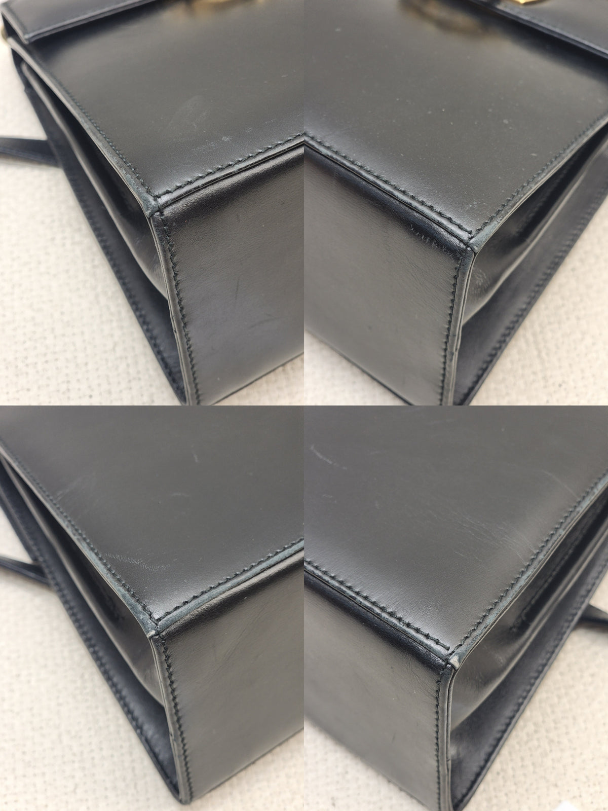 Salvatore Ferragamo Black Calfskin Gancini Kelly Bag