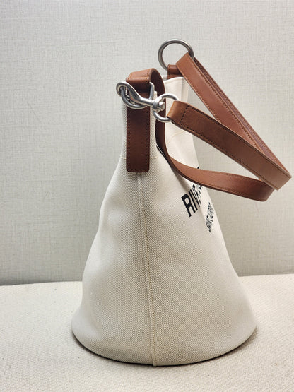 YSL Canvas Rive Gauche Bucket Bag