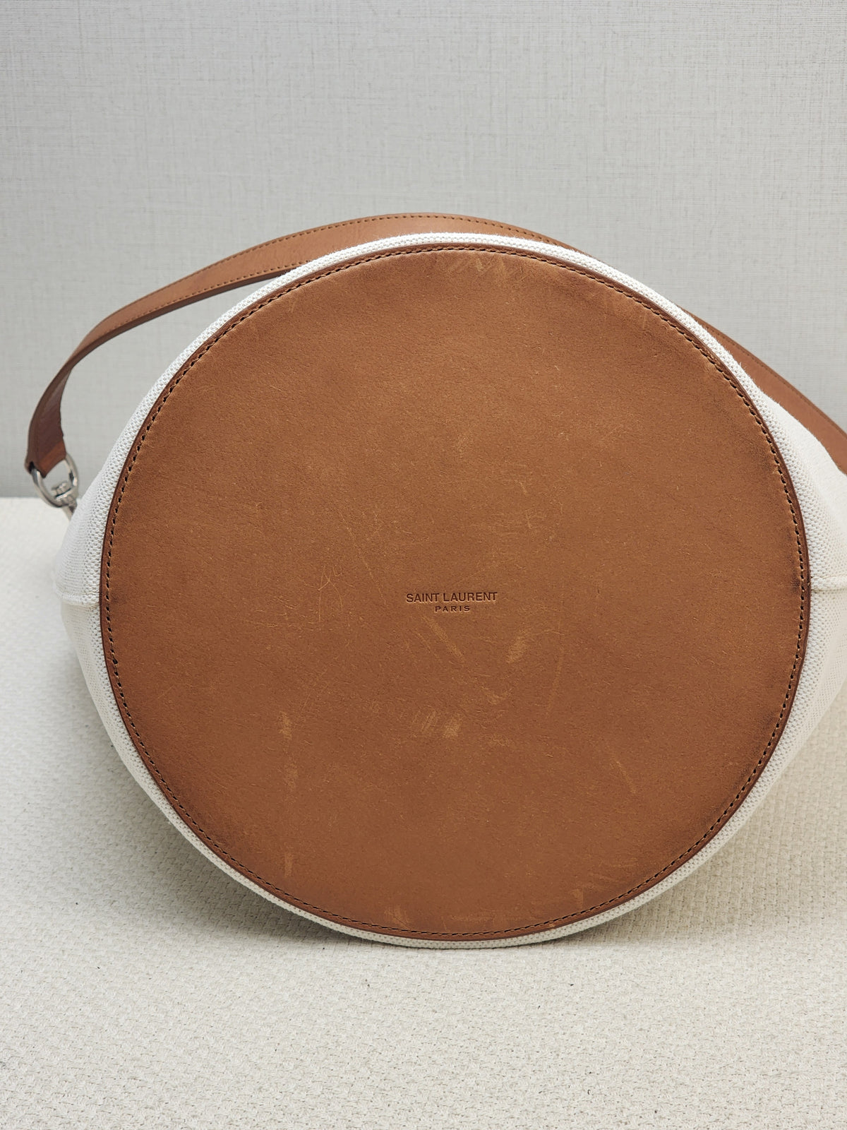YSL Canvas Rive Gauche Bucket Bag