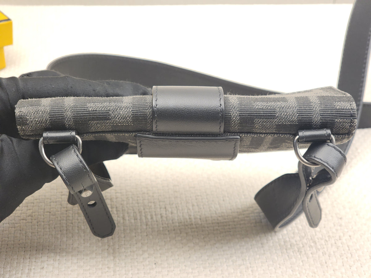 Fendi Marsudio Black Baguette Convertible Pouch (SBHW)
