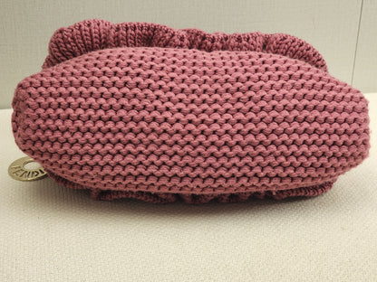 Chanel Pink Wool Crocheted Chef Shoulder Flap Bag