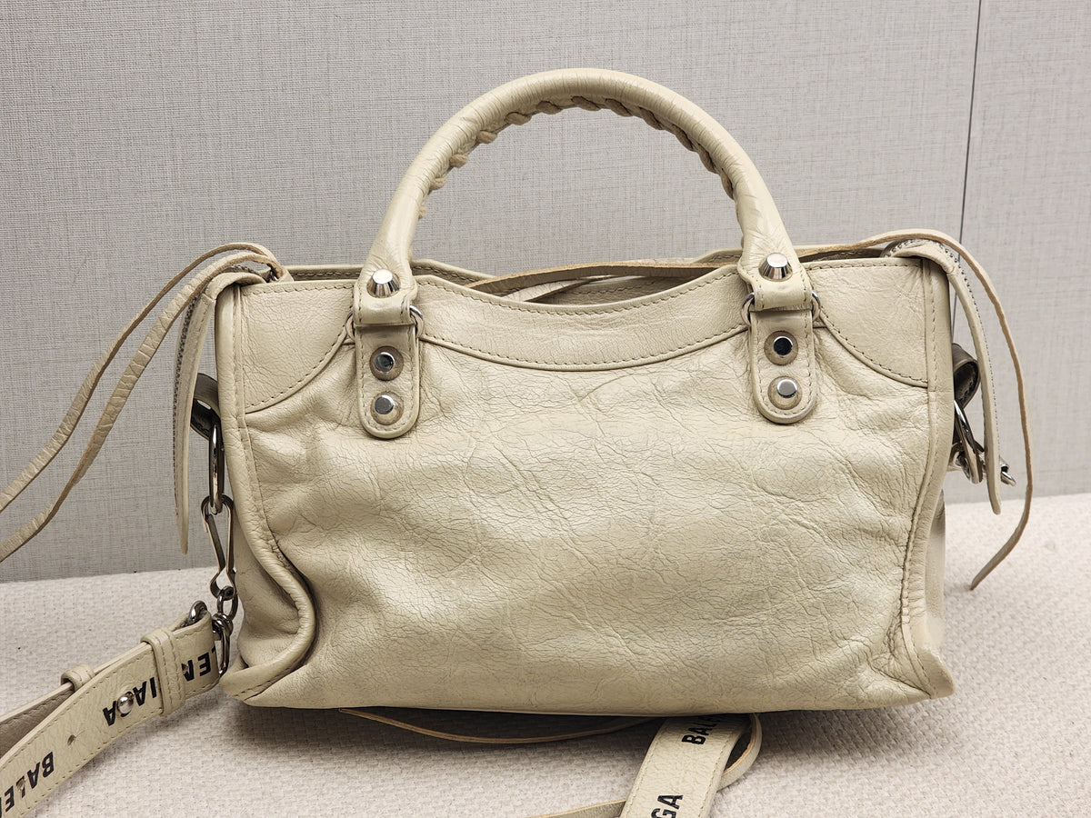 Balenciaga Ivory Mini City (SHW)