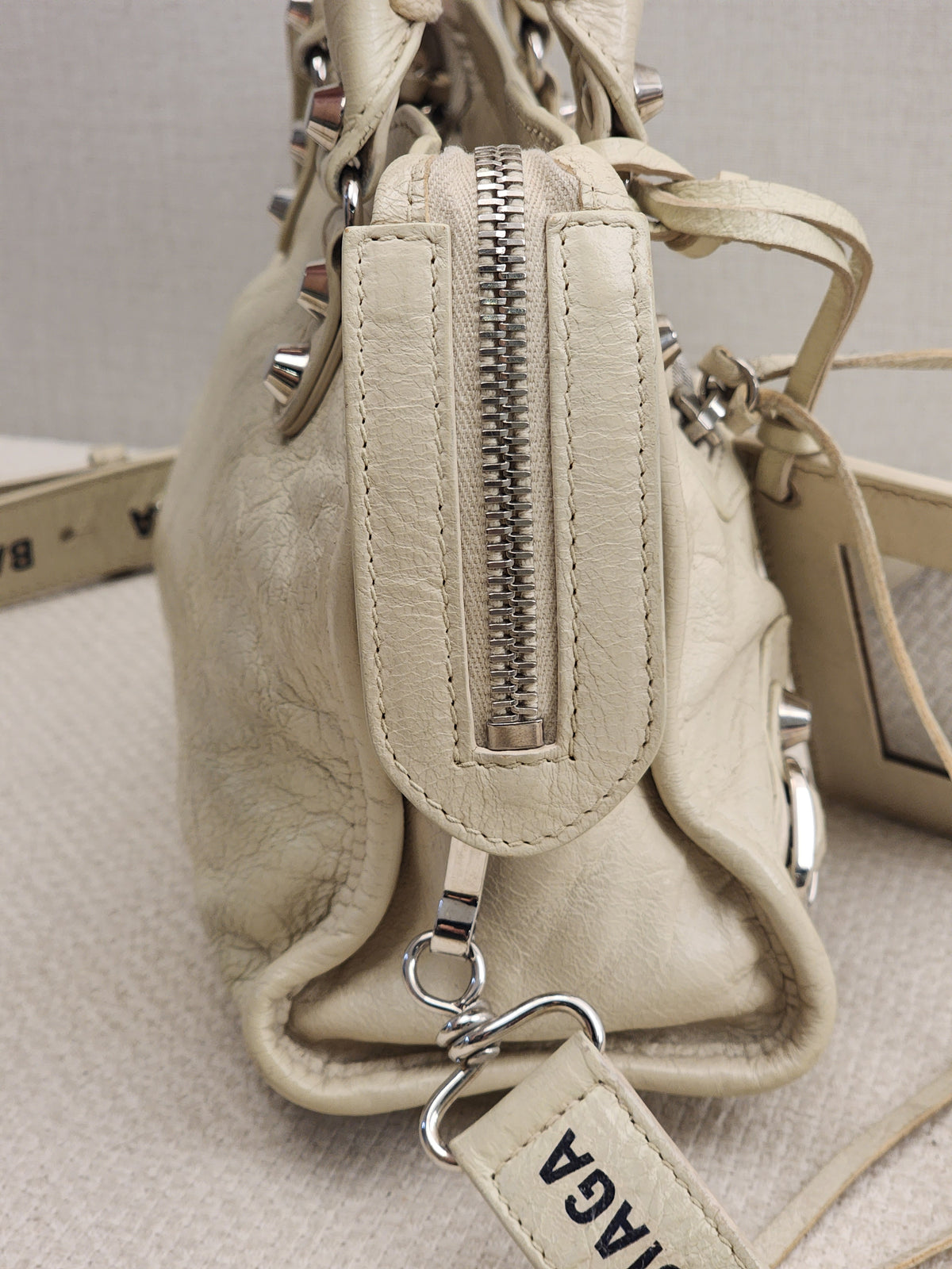 Balenciaga Ivory Mini City (SHW)