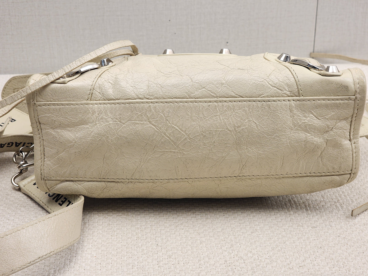 Balenciaga Ivory Mini City (SHW)
