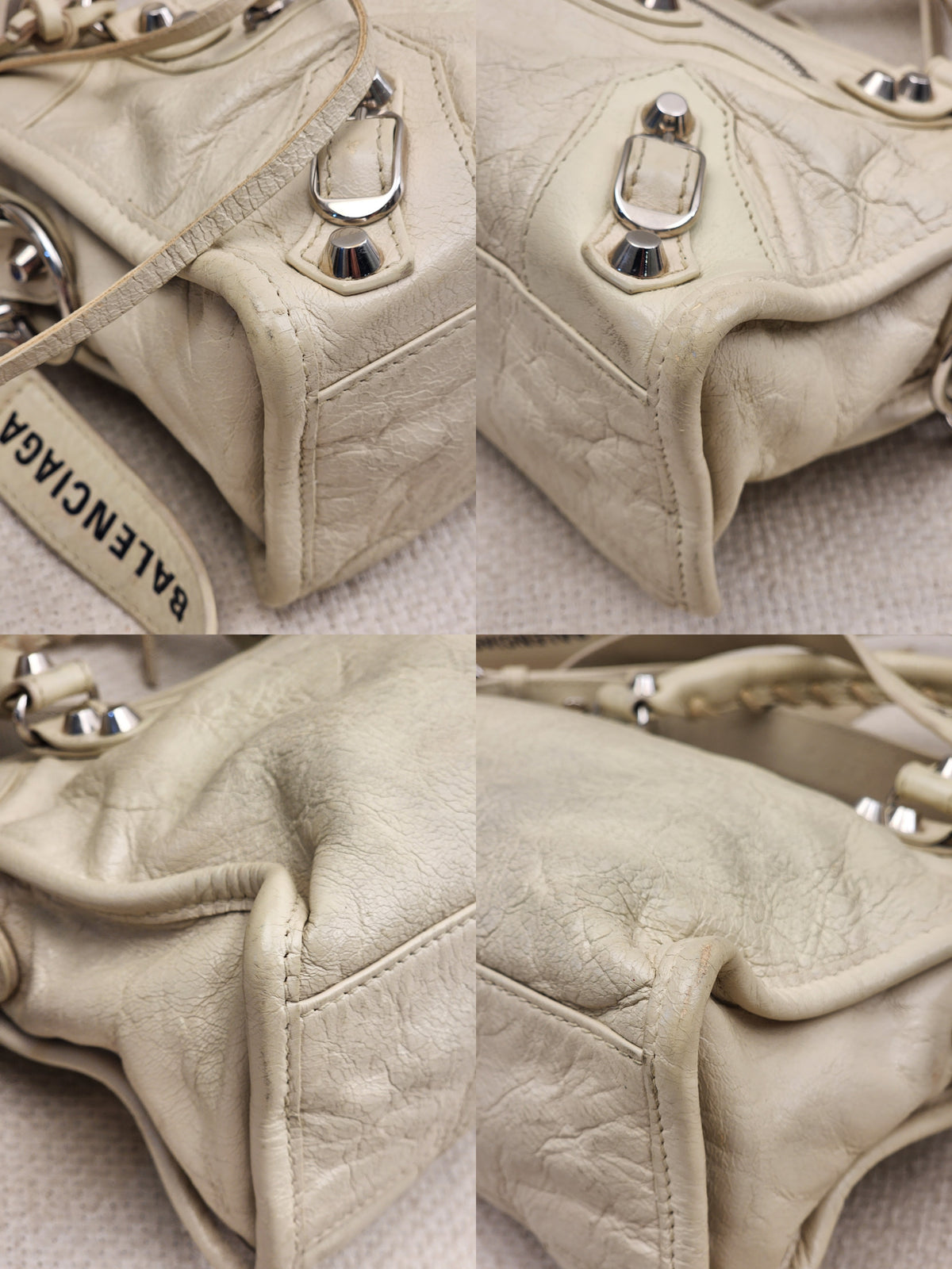 Balenciaga Ivory Mini City (SHW)