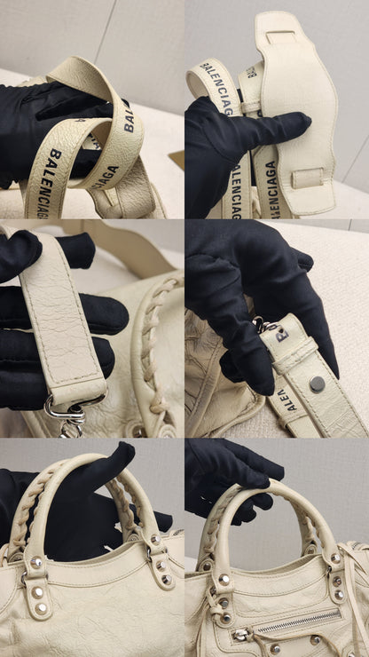Balenciaga Ivory Mini City (SHW)
