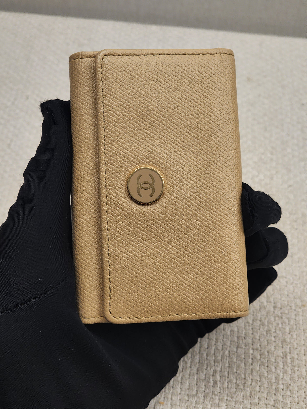 Chanel Beige Calfskin Key Pouch