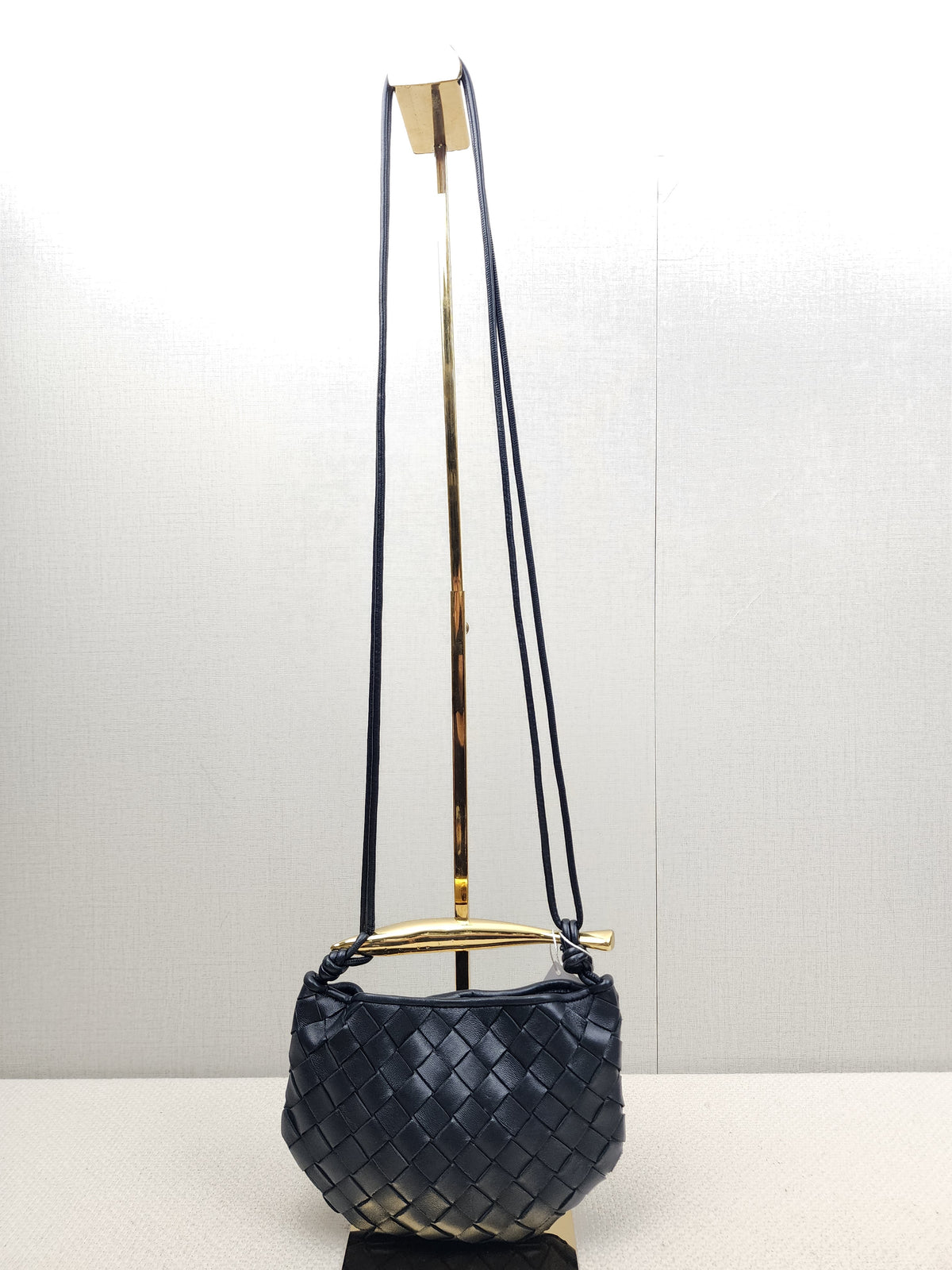 Bottega Veneta Black Intrecciato Baby Sardine (GHW)