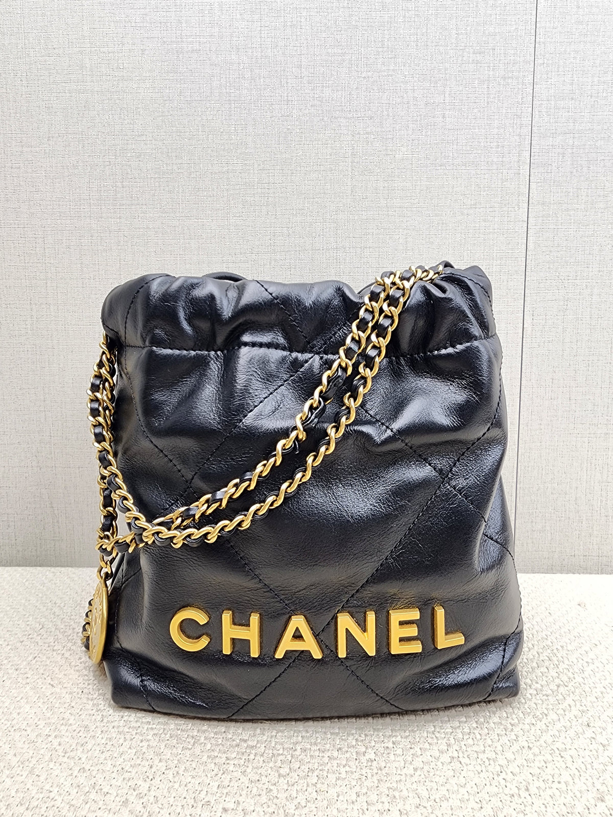 Chanel Black Calfskin Mini 22
