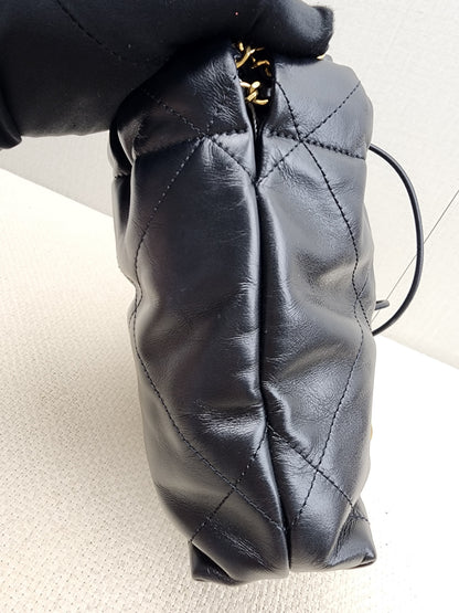 Chanel Black Calfskin Mini 22