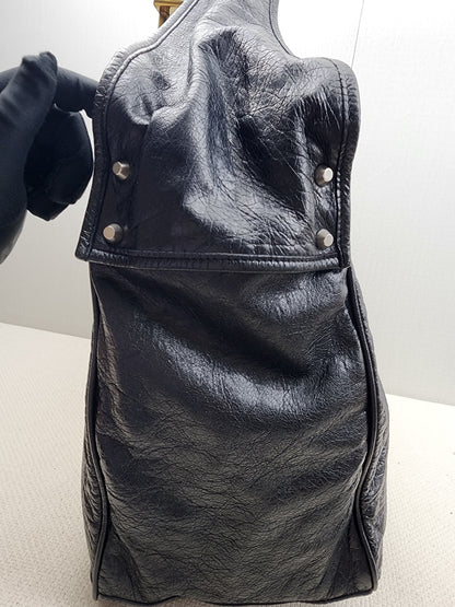 Balenciaga Black Agneau S Squash Boston City