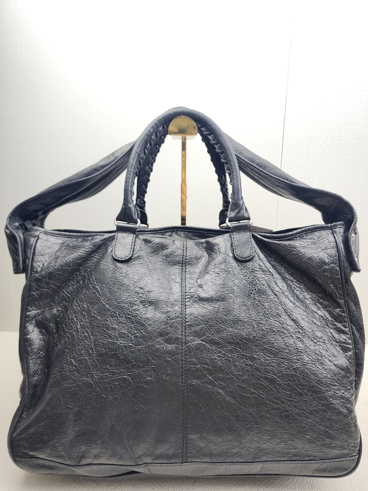 Balenciaga Black Agneau S Squash Boston City