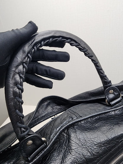 Balenciaga Black Agneau S Squash Boston City