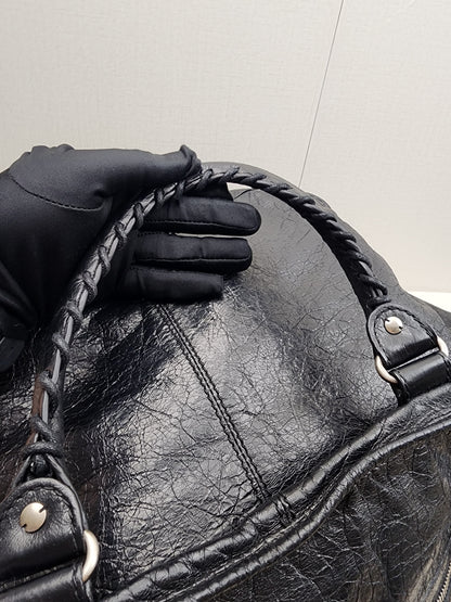 Balenciaga Black Agneau S Squash Boston City