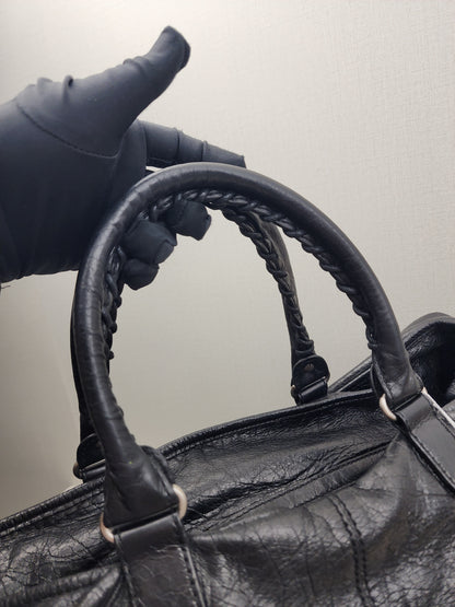 Balenciaga Black Agneau S Squash Boston City