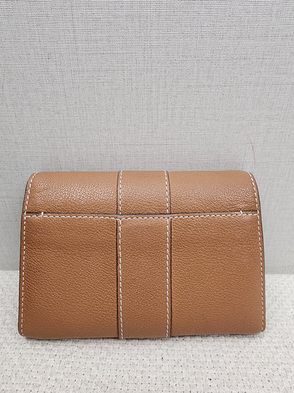 Delvaux Vegetal Brown Brilliant Compact Wallet