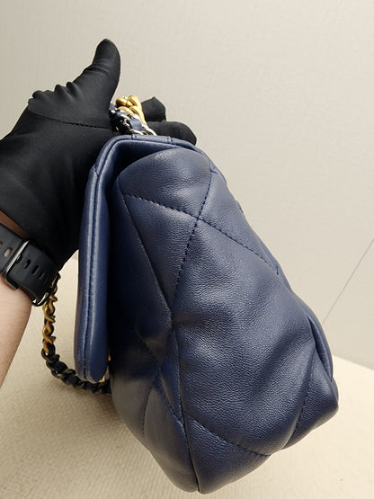 Chanel Navy Lambskin Small 19 Bag