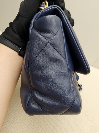 Chanel Navy Lambskin Small 19 Bag