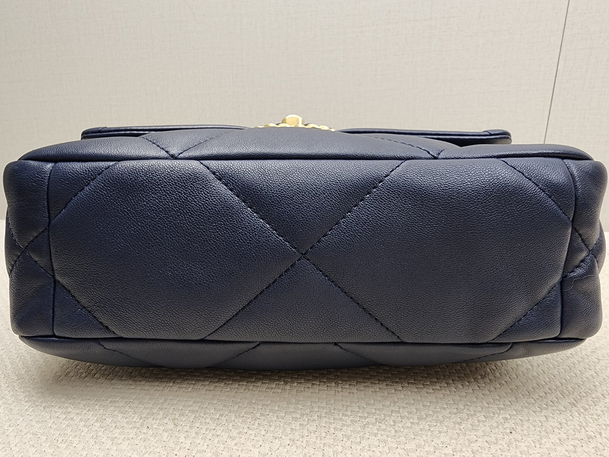 Chanel Navy Lambskin Small 19 Bag