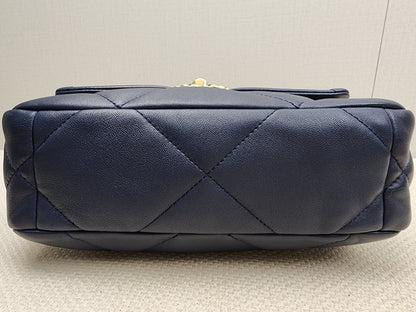 Chanel Navy Lambskin Small 19 Bag