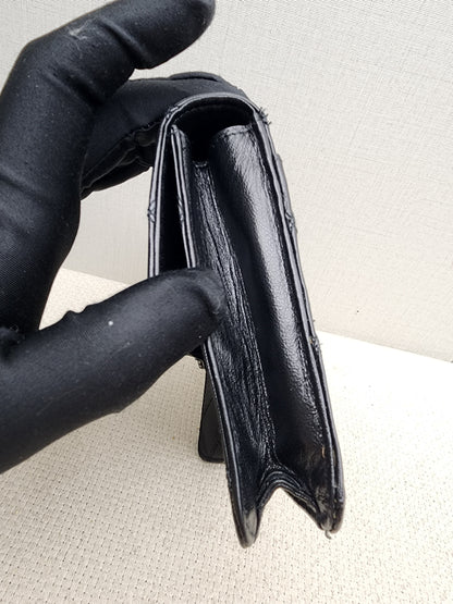 Chanel Black Lambskin Square Clutch