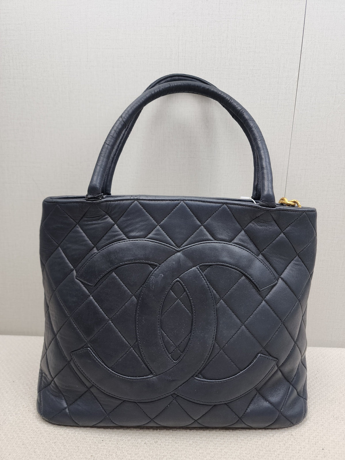 Chanel Black Lambskin Medallion Tote (GHW)