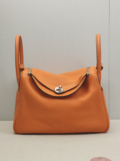 Hermes Lindy 30 Verso Orange Vermillion (PHW)