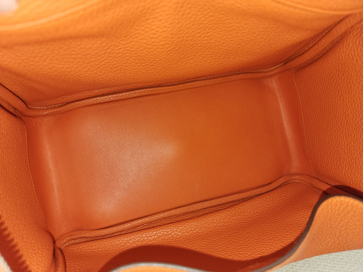 Hermes Lindy 30 Verso Orange Vermillion (PHW)