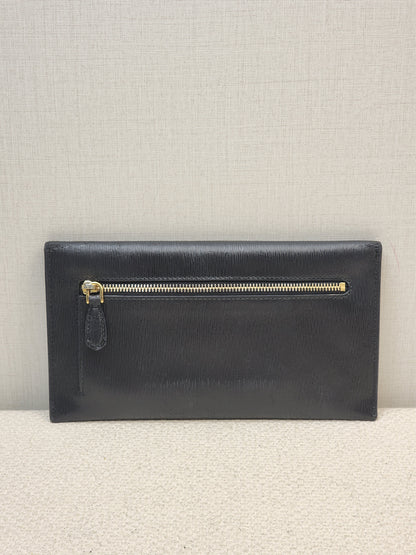 Prada Black Vitello Move Envelope Long Wallet