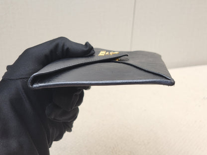 Prada Black Vitello Move Envelope Long Wallet