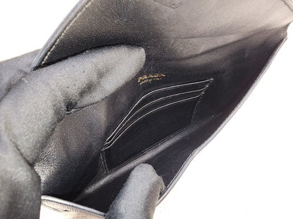 Prada Black Vitello Move Envelope Long Wallet