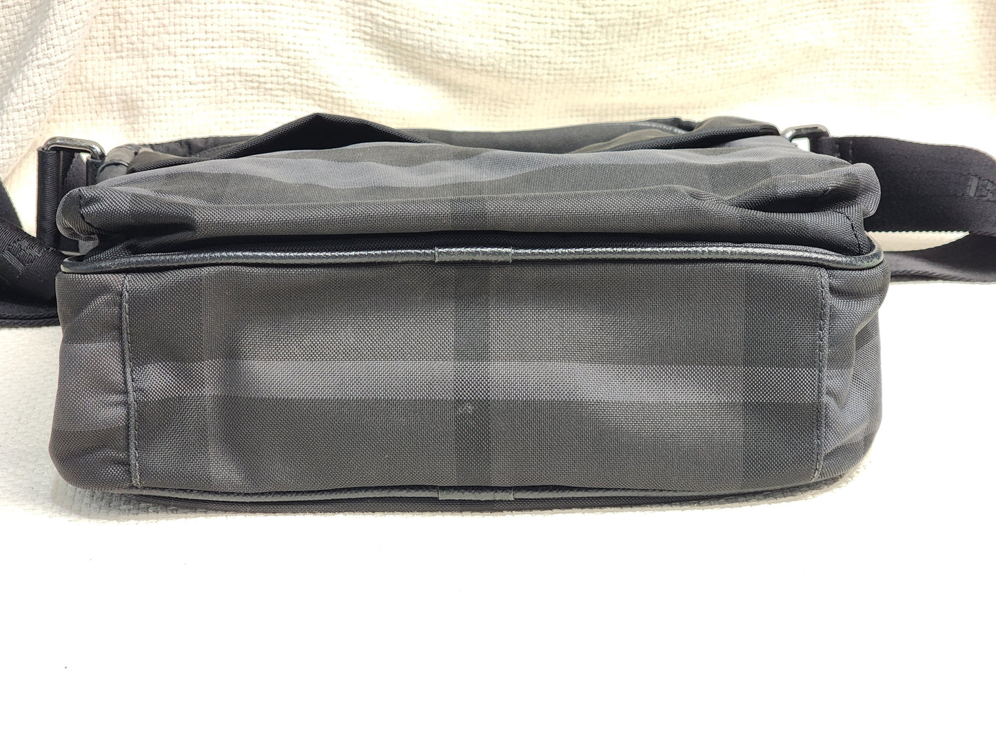 Burberry Nylon Smoked Check Messenger Bag
