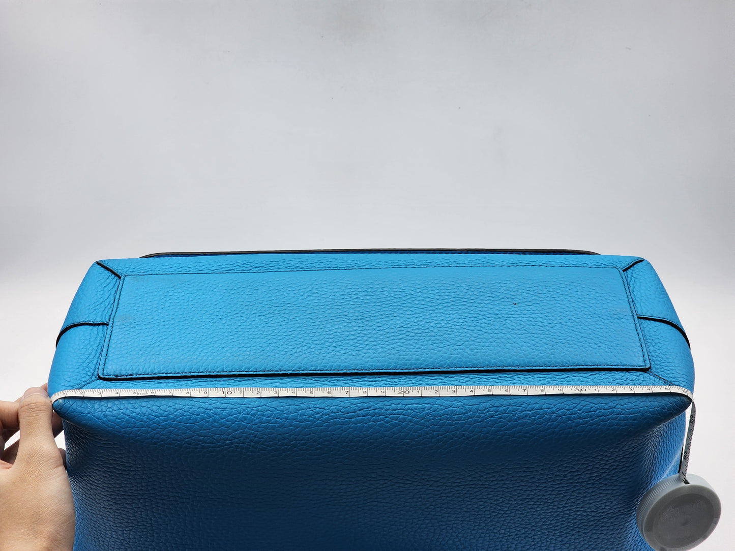 Burberry Blue Grain Calfskin Large Burleigh Messenger Bag