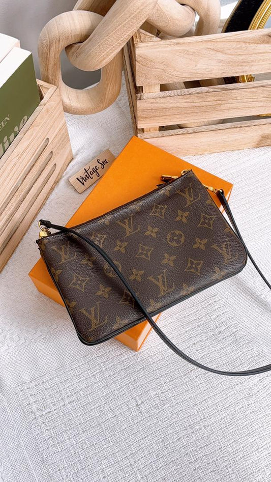 Louis Vuitton Reverse Monogram Double Zip Pochette