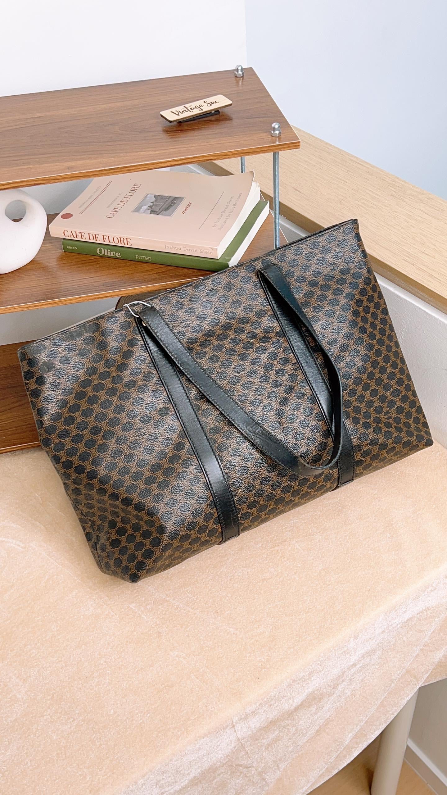 Celine Black Macadam Tote Bag