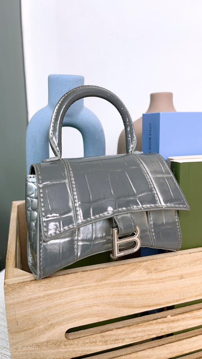 Balenciaga Silver Nano Hourglass