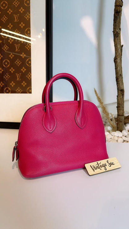 Hermes Rose Pourpre Mini Bolide (PHW)