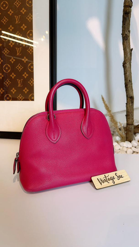 Hermes Rose Pourpre Mini Bolide (PHW)