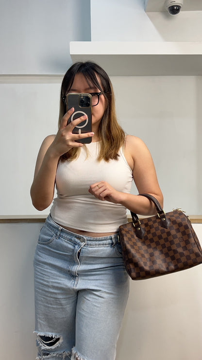 LV Damier Ebene Speedy 25 Bandouliere