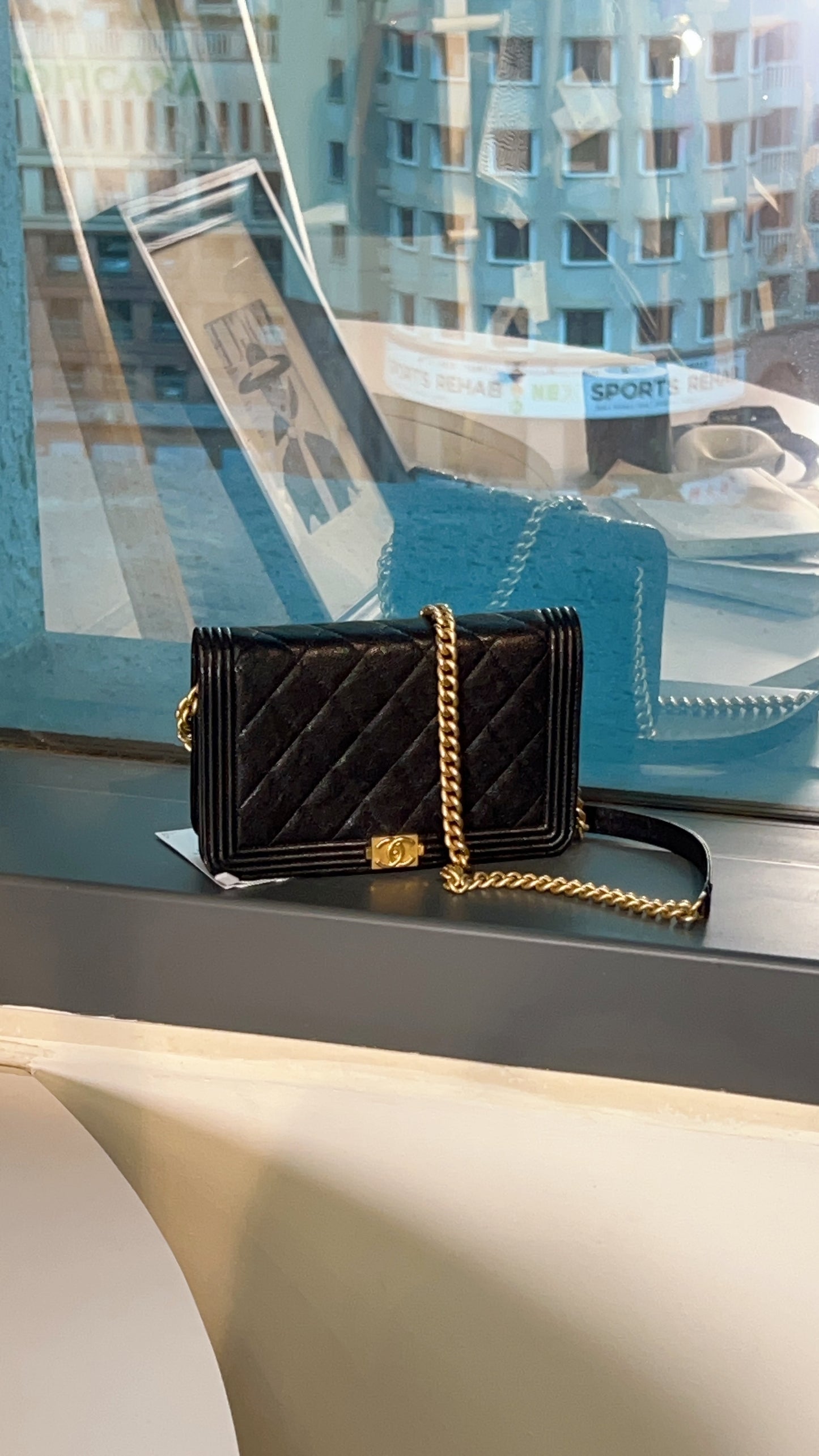 Chanel Black Caviar LeBoy WOC GHW