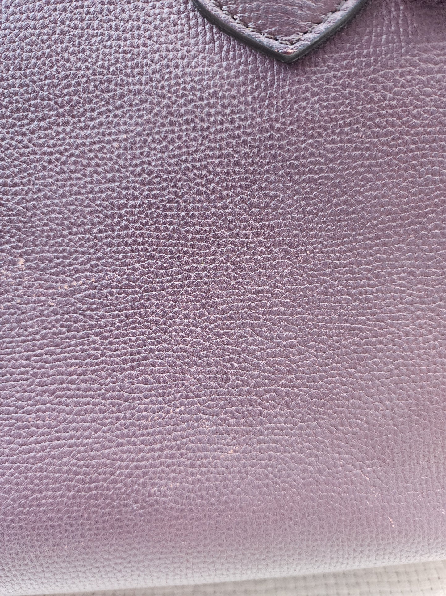 Burberry Burgundy Calfskin Banner Tote Small