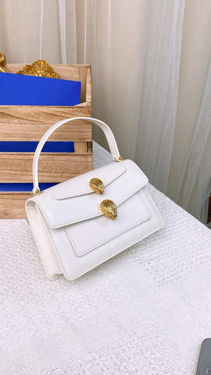 Bvlgari White Serpenti Belt Bag