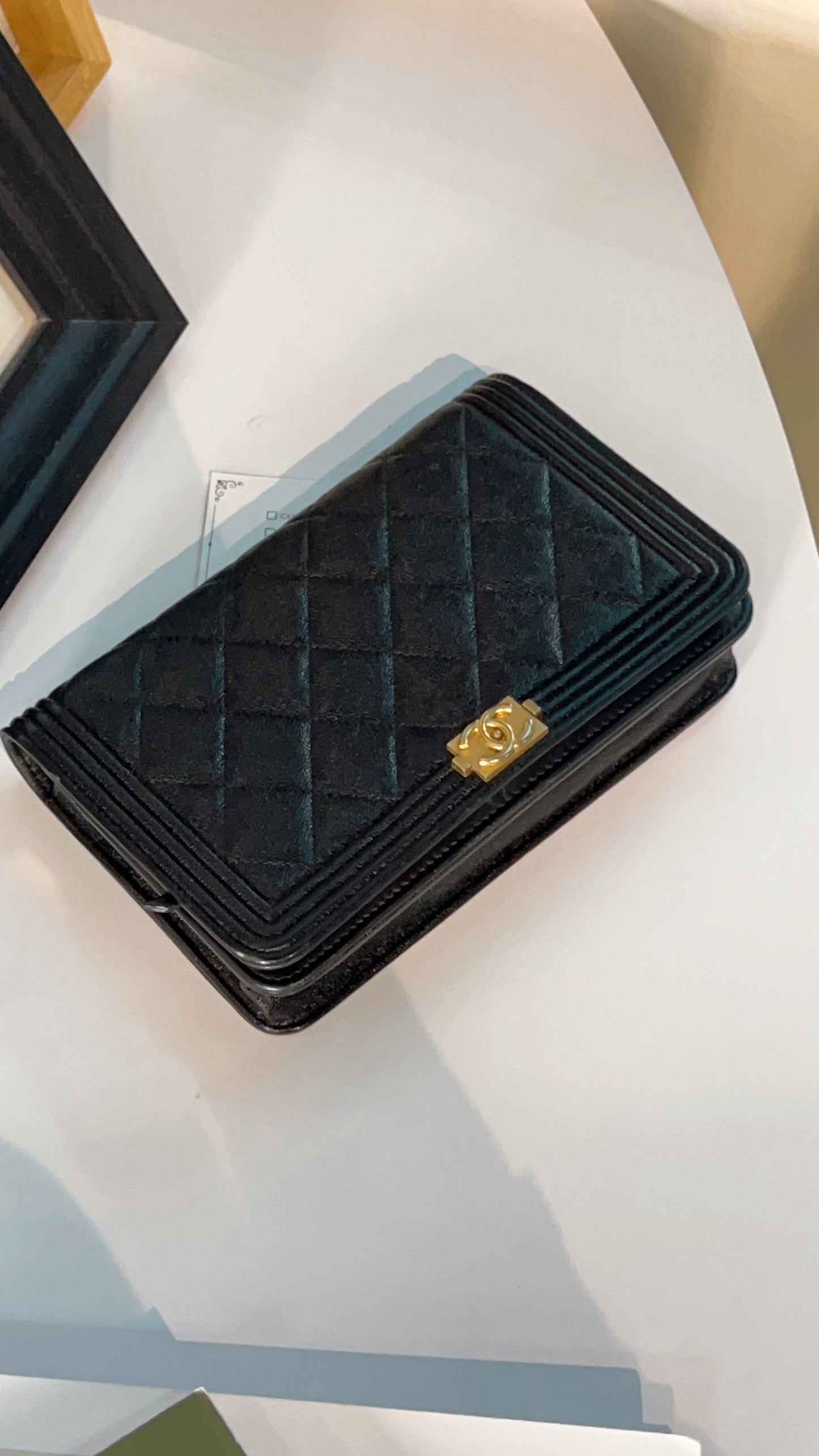 Chanel Black Caviar LeBoy WOC GHW