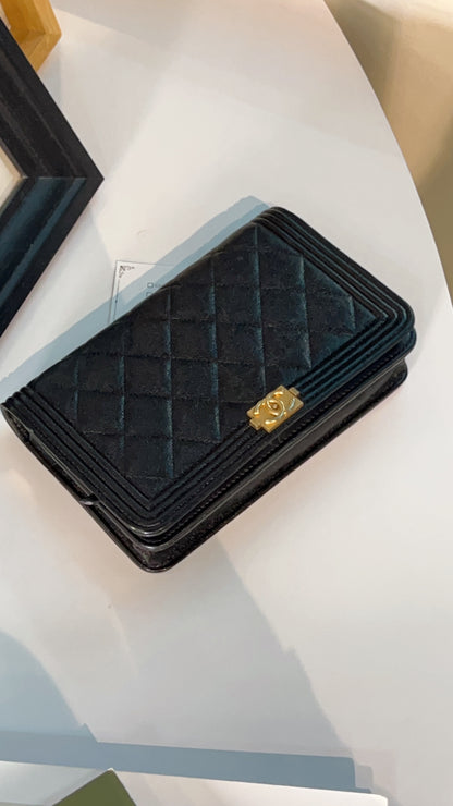 Chanel Black Caviar LeBoy WOC GHW
