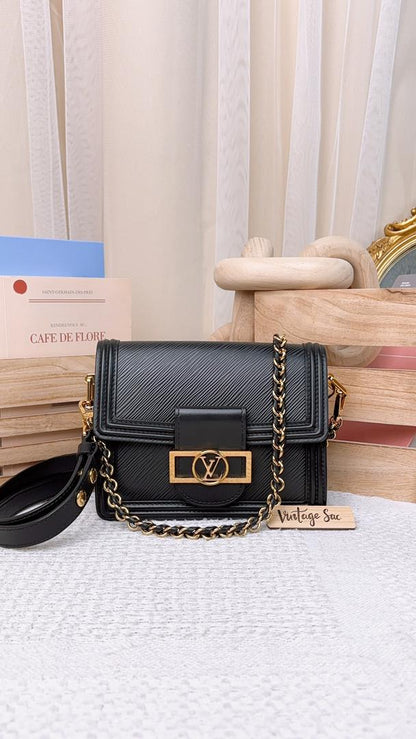 Louis Vuitton Black Epi Mini Dauphine