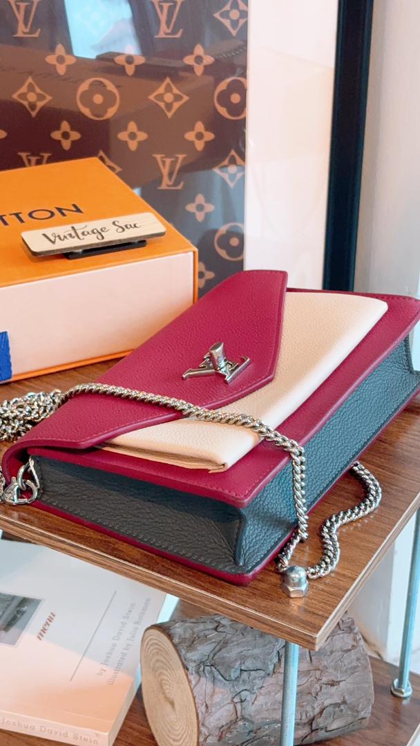 LV Purple x Cream MyLockMe Chain Pochette