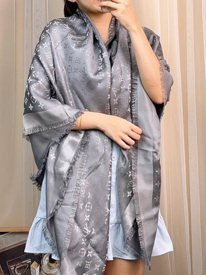Louis Vuitton Grey Monogram Shine Shawl