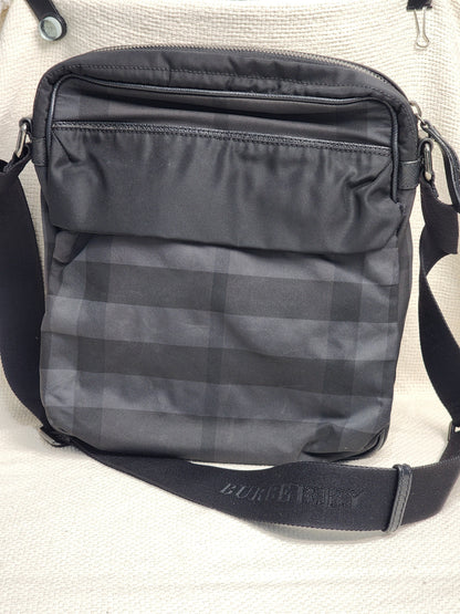 Burberry Nylon Smoked Check Messenger Bag